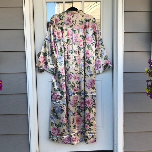 Sante Classics Floral Pleated Kimono Caftan M - Picture 7 of 8